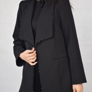 کت یقه آمریکایی سنگ دوزی