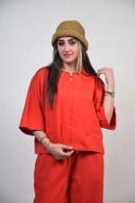 ست شومیز و شلوار آوینا رنگ قرمز