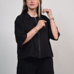 ست شومیز و شلوار آوینا رنگ مشکی