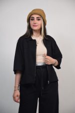 ست شومیز و شلوار آوینا رنگ مشکی
