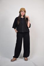 ست شومیز و شلوار آوینا رنگ مشکی