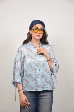 شومیز موناکو زنانه رنگ آبی آسمانی
