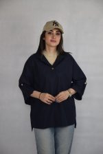 شومیز آلما زنانه رنگ سورمه ای