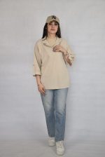 شومیز آلما زنانه رنگ کرم