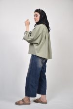 شومیز زنانه راويس رنگ سبز سدری