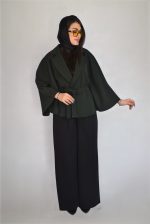 پانچو زنانه دنريس مدل مازراتی سبز کله غازی