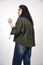 شومیز عروسکی زنانه راويس رنگ سبز یشمی
