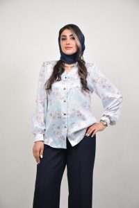 استایل زنانه با شومیز السا ساتن سیلک