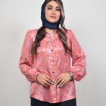 شومیز السا کد ۰۲۶ زنانه رنگ قرمز و یاسی