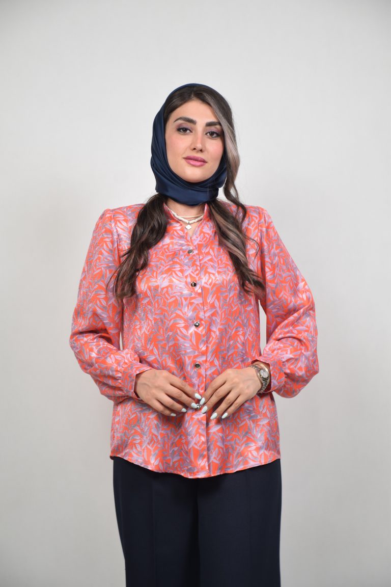 شومیز السا کد ۰۲۶ زنانه رنگ قرمز و یاسی