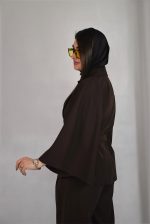 پانچو زنانه دنريس مدل مازراتی قهوه ای