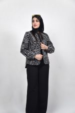 کت پوبلین زنانه دلوین رنگ مشکی کرم