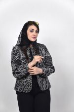 کت پوبلین زنانه دلوین رنگ مشکی کرم