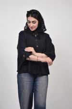 شومیز راويس زنانه رنگ مشکی