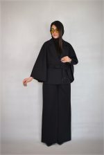 پانچو زنانه دنريس مدل مازراتی مشکی