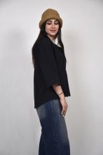 شومیز لینن آرسس رنگ مشکی زنانه