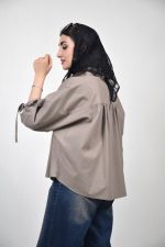شومیز عروسکی زنانه رنگ نسکافه ای