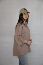 شومیز جلو بسته آلما رنگ نسکافه ای
