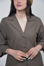 شومیز یقه انگلیسی آرسس رنگ گردویی