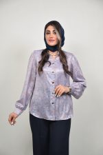 شومیز السا کد ۰۲۶ زنانه رنگ یاسی و آجری